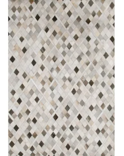 Tapete Em Pele Genuina Multicolor 160 X 230 Cm Hirka