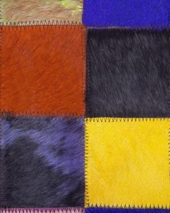 Tapete Em Pele Genuina Multicolor 160 X 230 Cm Enne