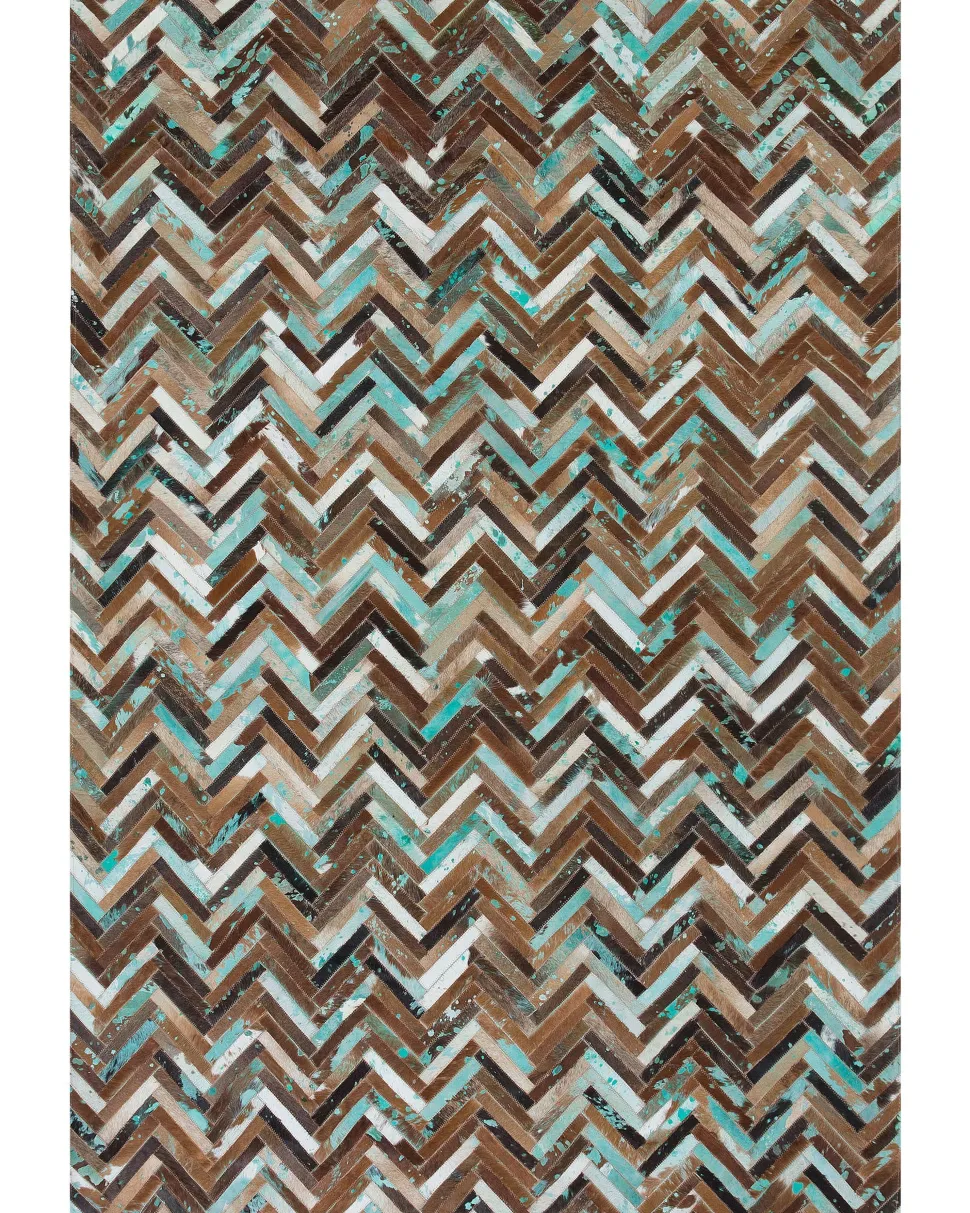 Tapete Em Pele Genuina Multicolor 160 X 230 Cm Amasya