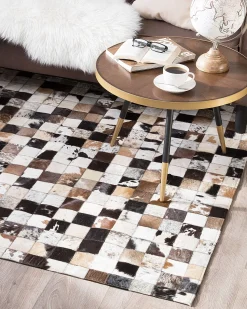 Tapete Em Pele Genuina Multicolor 160 X 230 Cm Cerli