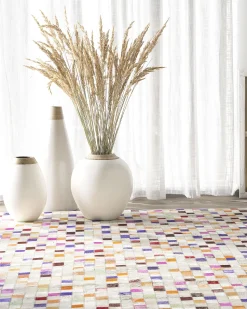 Tapete Em Pele Genuina Multicolor 160 X 230 Cm Advan