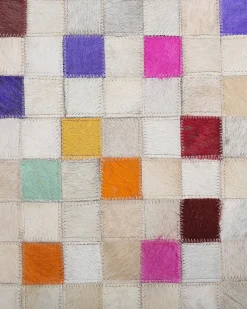 Tapete Em Pele Genuina Multicolor 160 X 230 Cm Advan