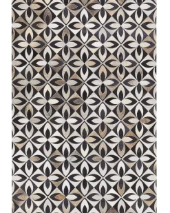 Tapete Em Pele Genuina Multicolor 160 X 230 Cm Ishan