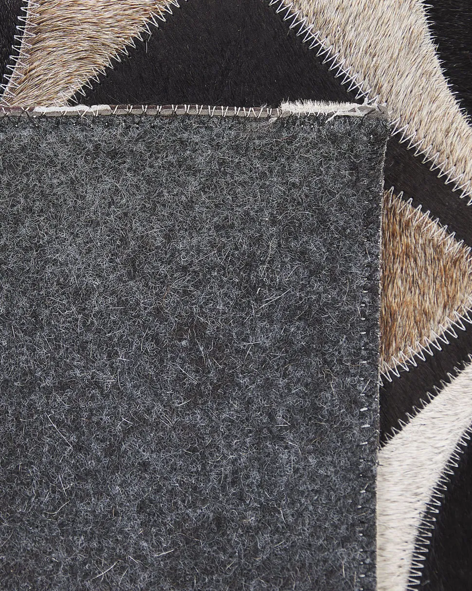 Tapete Em Pele Genuina Multicolor 160 X 230 Cm Ishan