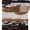 Tapete Em Pele Genuina Preta E Creme 160 X 230 Cm Dalyan