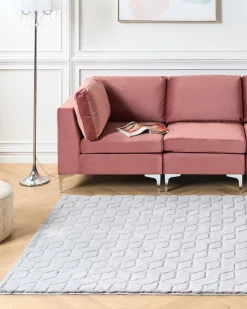 Tapete Em Pele Sintetica De Coelho Cinzenta 160 X 230 Cm Thatta