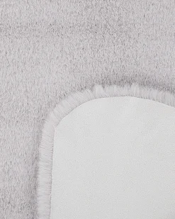 Tapete Em Pele Sintetica De Coelho Cinzenta 60 X 90 Cm Undara