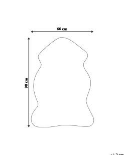 Tapete Em Pele Sintetica De Coelho Cinzenta 60 X 90 Cm Undara