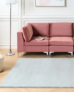 Tapete Em Pele Sintetica De Coelho Cinzento Menta 160 X 230 Cm Mirpur