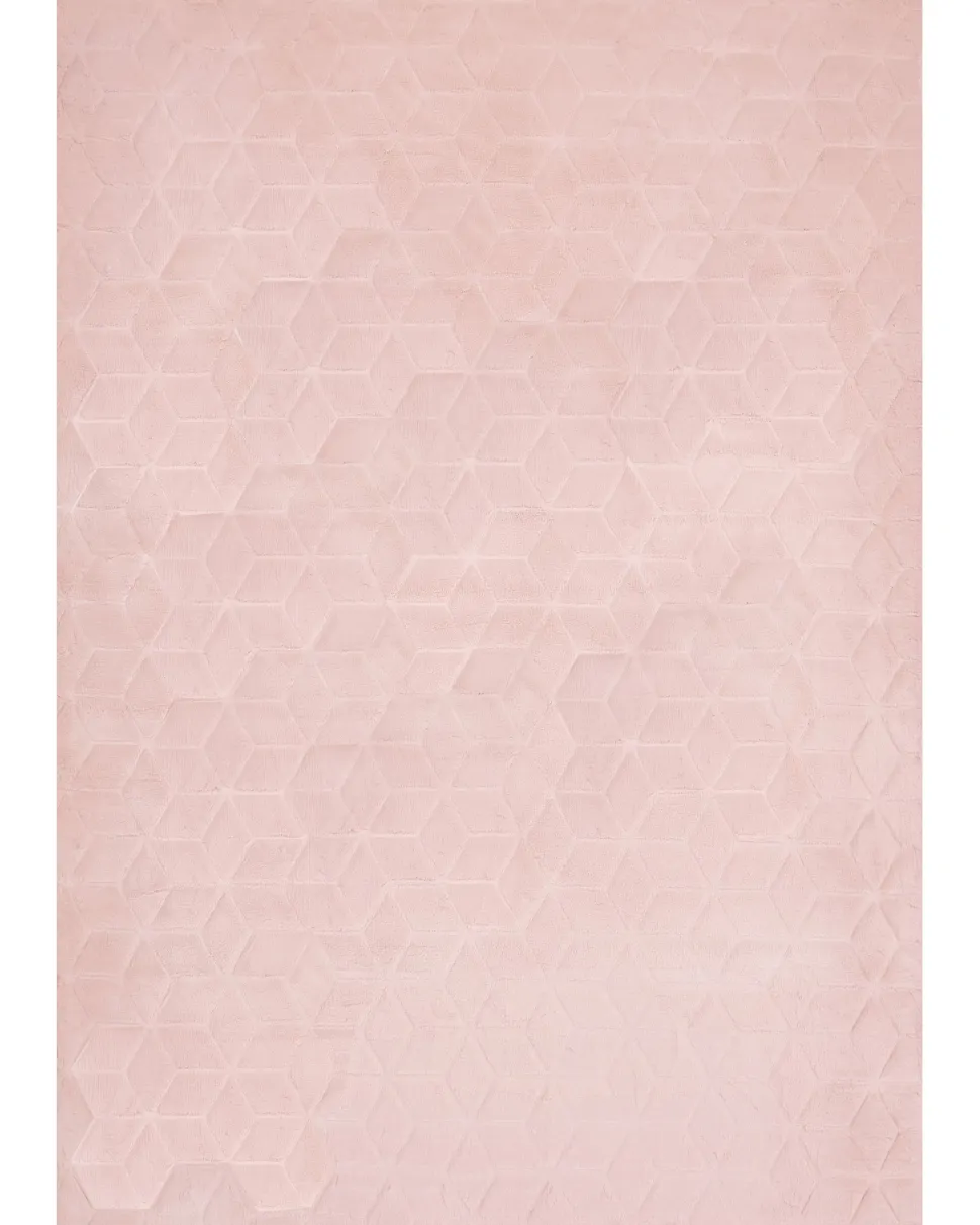 Tapete Em Pele Sintetica De Coelho Rosa 160 X 230 Cm Thatta