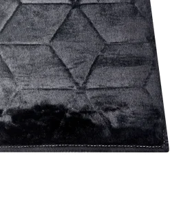 Tapete Em Pele Sintetica De Coelho Preta 160 X 230 Cm Thatta