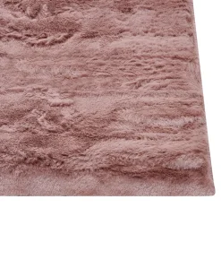 Tapete Em Pele Sintetica De Coelho Rosa 160 X 230 Cm Mirpur