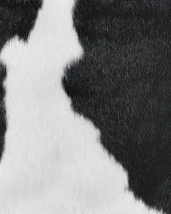 Tapete Em Pele Sintetica De Vaca Branca E Preta 150 X 200 Cm Bogong