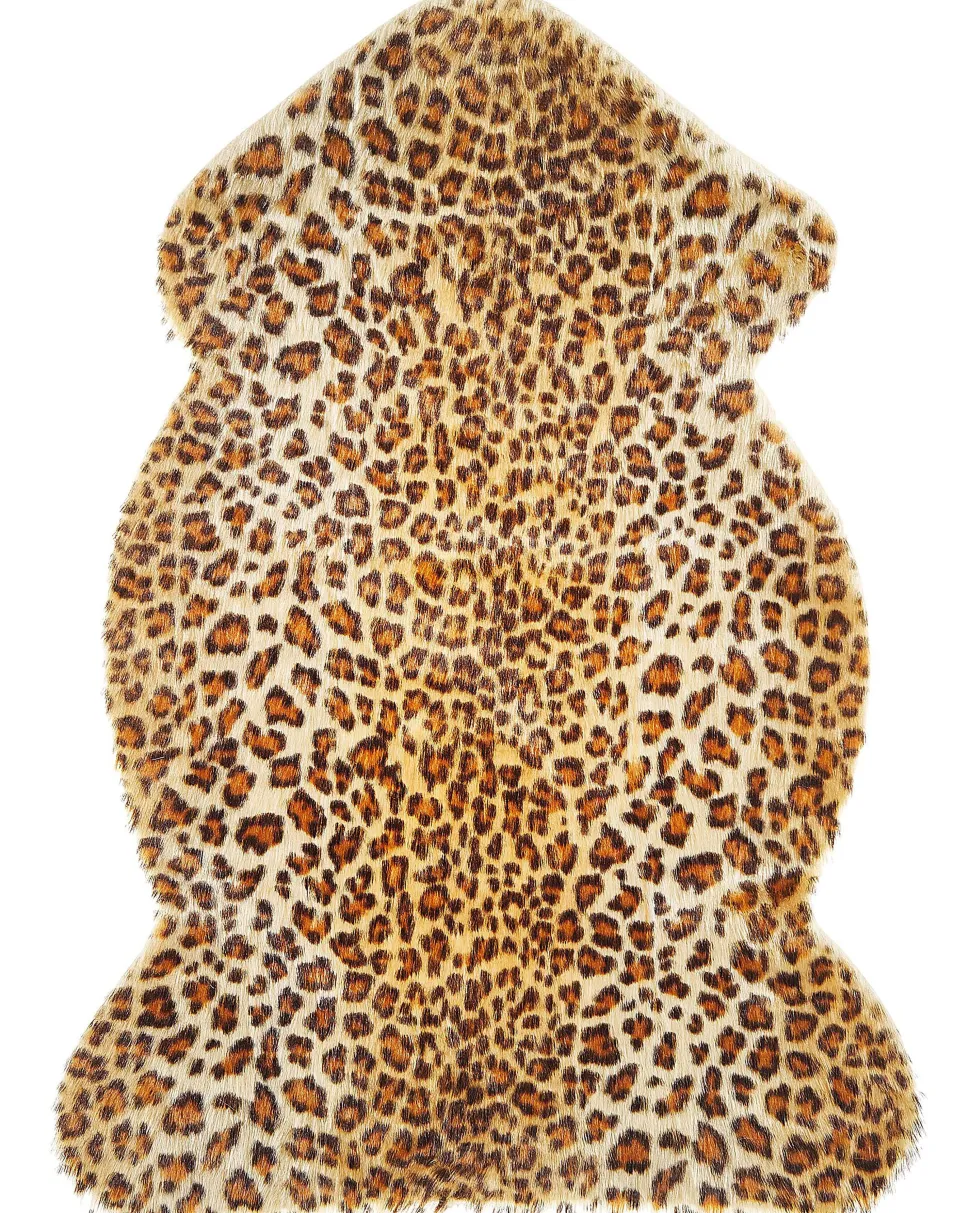 Tapete Em Pele Sintetica Com Padrao De Leopardo 60 X 90 Cm Nambung