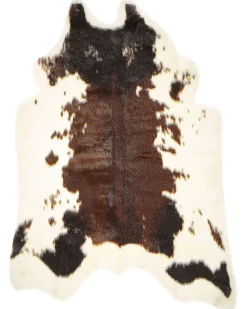 Tapete Em Pele Sintetica Com Padrao Em Branco E Castanho 60 X 90 Cm Nambung