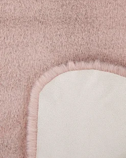 Tapete Em Pele Sintetica De Coelho Rosa 60 X 90 Cm Undara