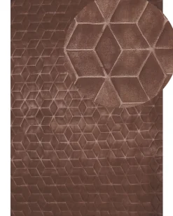 Tapete Em Pele Sintetica De Coelho Castanha 160 X 230 Cm Thatta