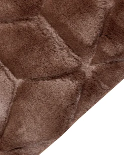 Tapete Em Pele Sintetica De Coelho Castanha 160 X 230 Cm Thatta