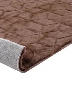Tapete Em Pele Sintetica De Coelho Castanha 160 X 230 Cm Thatta