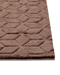 Tapete Em Pele Sintetica De Coelho Castanha 160 X 230 Cm Thatta