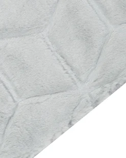 Tapete Em Pele Sintetica De Coelho Cinzenta Clara 80 X 150 Cm Thatta