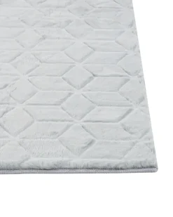 Tapete Em Pele Sintetica De Coelho Cinzenta Clara 80 X 150 Cm Thatta