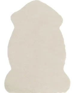 Tapete Em Pele Sintetica De Coelho Creme 60 X 90 Cm Undara