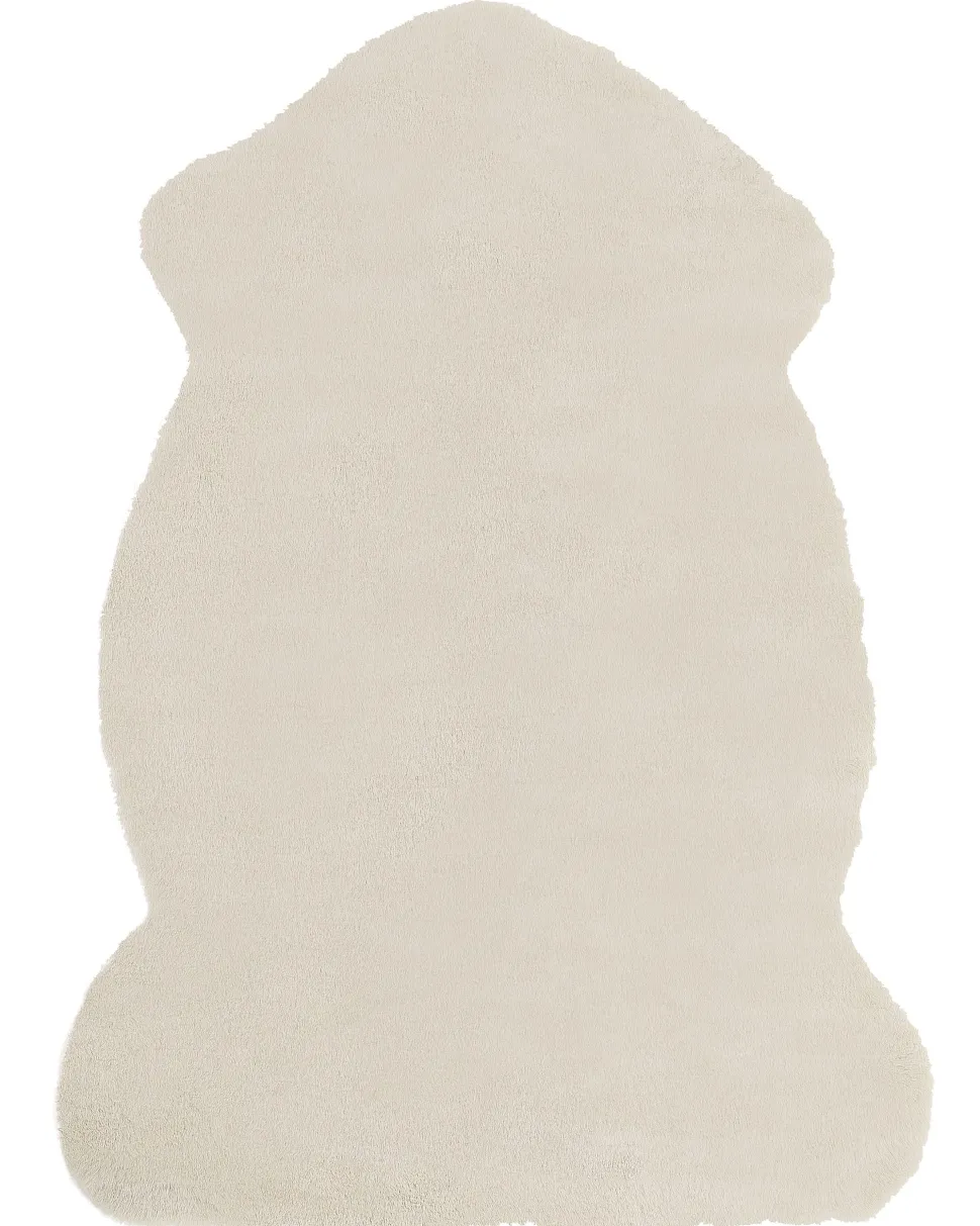 Tapete Em Pele Sintetica De Coelho Creme 60 X 90 Cm Undara