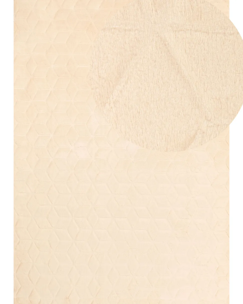 Tapete Em Pele Sintetica De Coelho Creme 160 X 230 Cm Thatta