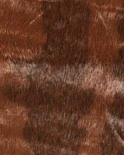 Tapete Em Pele Sintetica De Vaca Castanha E Branca 150 X 200 Cm Bogong