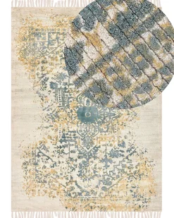 Tapete Em Viscose Amarela E Verde 160 X 230 Cm Boyali