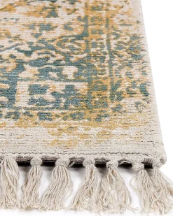 Tapete Em Viscose Amarela E Verde 160 X 230 Cm Boyali