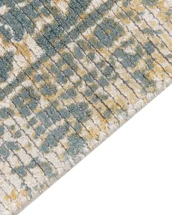 Tapete Em Viscose Amarela E Verde 160 X 230 Cm Boyali