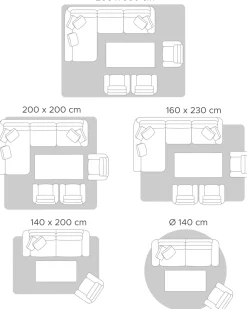 Tapete Em Viscose Cinzenta Escura 160 X 230 Cm Gesi Ii