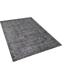 Tapete Em Viscose Cinzenta Escura E Prateada 160 X 230 Cm Esel