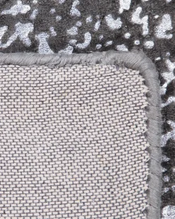 Tapete Em Viscose Cinzenta Escura E Prateada 160 X 230 Cm Esel