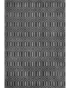 Tapete Em Viscose Cinzenta Escura 160 X 230 Cm Adatepe