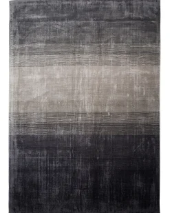 Tapete Em Viscose Cinzenta E Preta 160 X 230 Cm Ercis