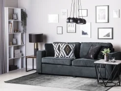 Tapete Em Viscose Cinzenta E Preta 160 X 230 Cm Ercis