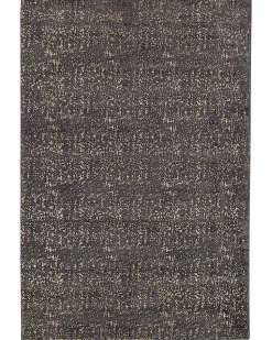 Tapete Em Viscose Cinzenta Escura E Dourada 160 X 230 Cm Esel