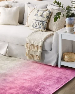 Tapete Em Viscose Cinzenta E Rosa 160 X 230 Cm Ercis