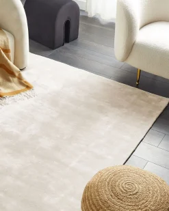 Tapete Em Viscose Creme Claro 160 X 230 Cm Gesi Ii