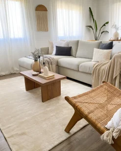 Tapete Em Viscose Creme Claro 160 X 230 Cm Gesi Ii