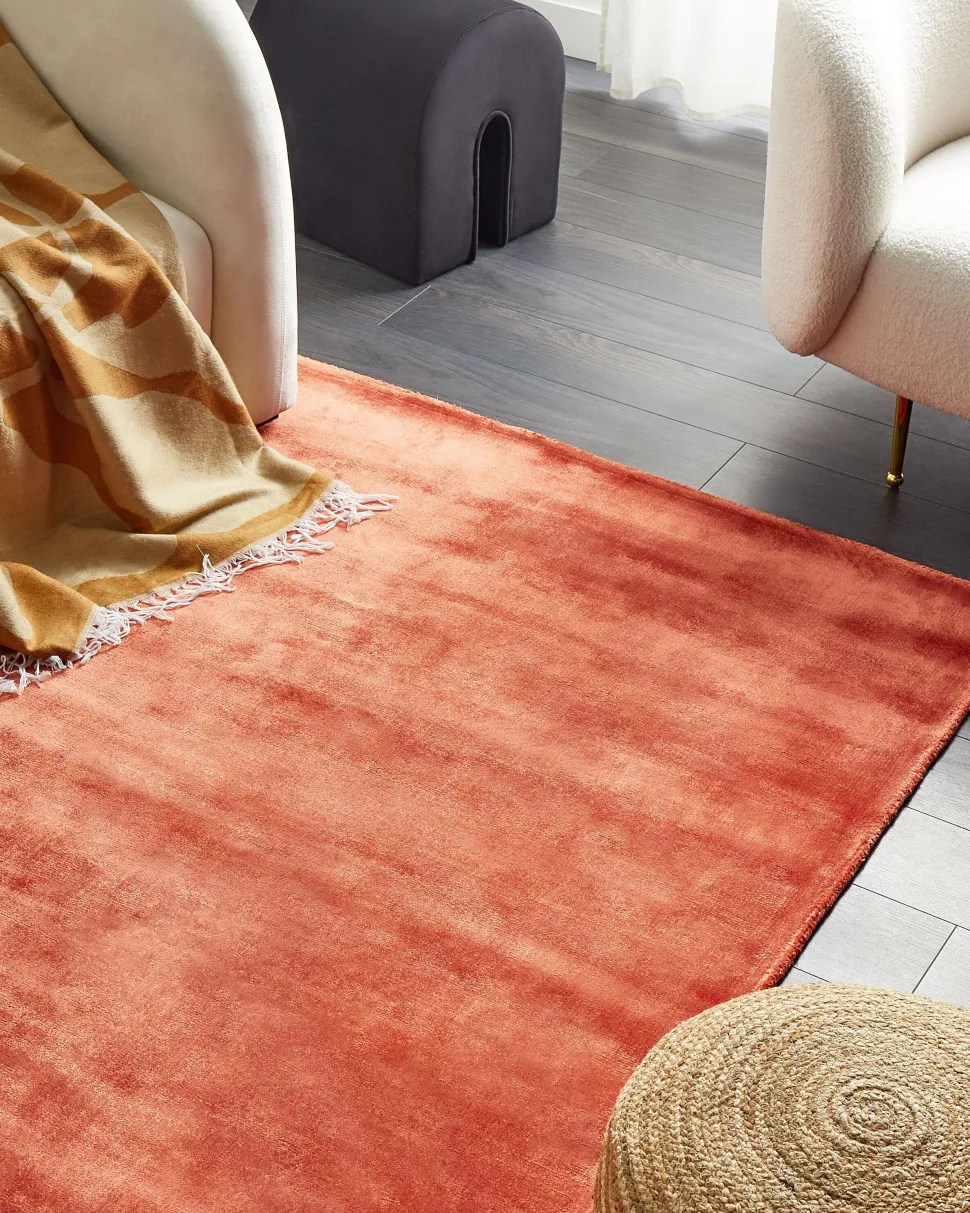 Tapete Em Viscose Laranja 160 X 230 Cm Gesi Ii