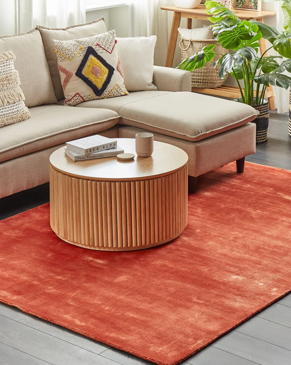 Tapete Em Viscose Laranja 160 X 230 Cm Gesi Ii