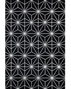 Tapete Em Viscose Preta 160 X 230 Cm Sibel