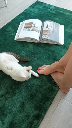 Tapete Em Viscose Verde 140 X 200 Cm Gesi Ii