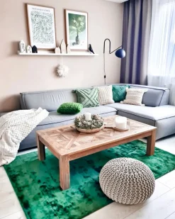 Tapete Em Viscose Verde 140 X 200 Cm Gesi Ii