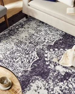 Tapete Em Viscose Violeta E Branca 160 X 230 Cm Akarsu