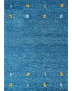 Tapete Gabbeh Em La Azul Escura 160 X 230 Cm Calti